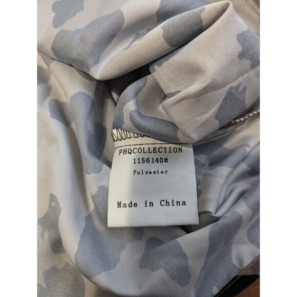 HFQ Collection Blouse Size 2XL Leopard Brown Button Down Long Sleeve NWT - Picture 8 of 9